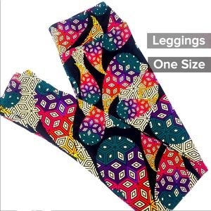 LULAROE RAINBOW PEACOCK LEGGINGS